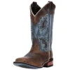 Laredo Women's Brown And Denim Blue Square Toe Boots 2 Laredo Women's Brown And Denim Blue Square Toe Boots -Western Cowboy Equipment 01 5666 BN102 big 73fd50dd 2605 448f a539 b328dabc0b55