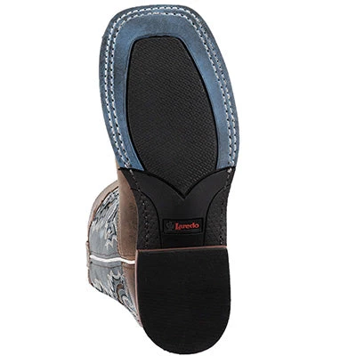 Laredo Women's Brown And Denim Blue Square Toe Boots 8 Laredo Women's Brown And Denim Blue Square Toe Boots - Image 6