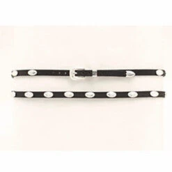 Black Hat Band With Oval Conchos