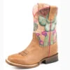Roper Kid's Brown Cactus Square Toe Boot -Western Cowboy Equipment 0901870221544