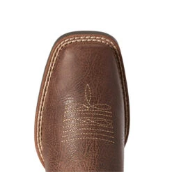 Ariat Kid's Chocolate And Navy Sorting Pen Boots -Western Cowboy Equipment 10038333 toe