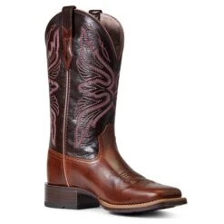 Ariat Women's Edgewood Dark Luggage Boots -Western Cowboy Equipment 10040350 medial