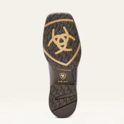 Ariat Clay And Brown Floral Square Toe Boots -Western Cowboy Equipment 10042421 sole warm 1