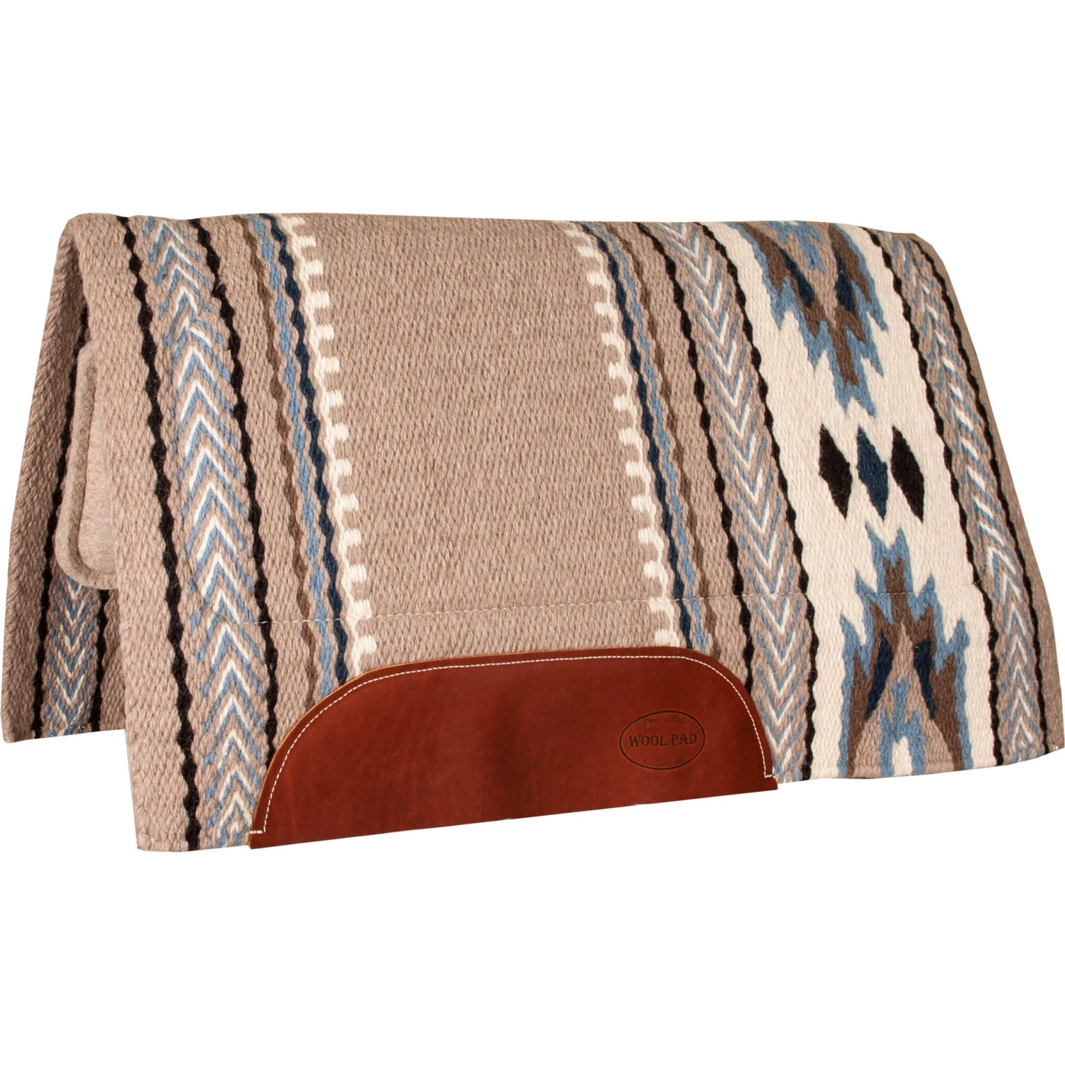 Mustang Blue And Cream Temecula W/ Wool Felt Pad 3 Mustang Blue And Cream Temecula W/ Wool Felt Pad