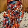 Orange Feathers Wild Rag -Western Cowboy Equipment 1313 q