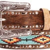 Ariat Girl's Hair On Beaded Leather Belt 2 Ariat Girl's Hair On Beaded Leather Belt -Western Cowboy Equipment 13243175010 ariat kids girls belts a1302602 turquoise orange bead inlay belt 1