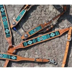 Showman Turquoise Beaded Inlay Breast Collar -Western Cowboy Equipment 14029 5 2 04fc811e cee8 4cc3 b767 0e942cf2adbf