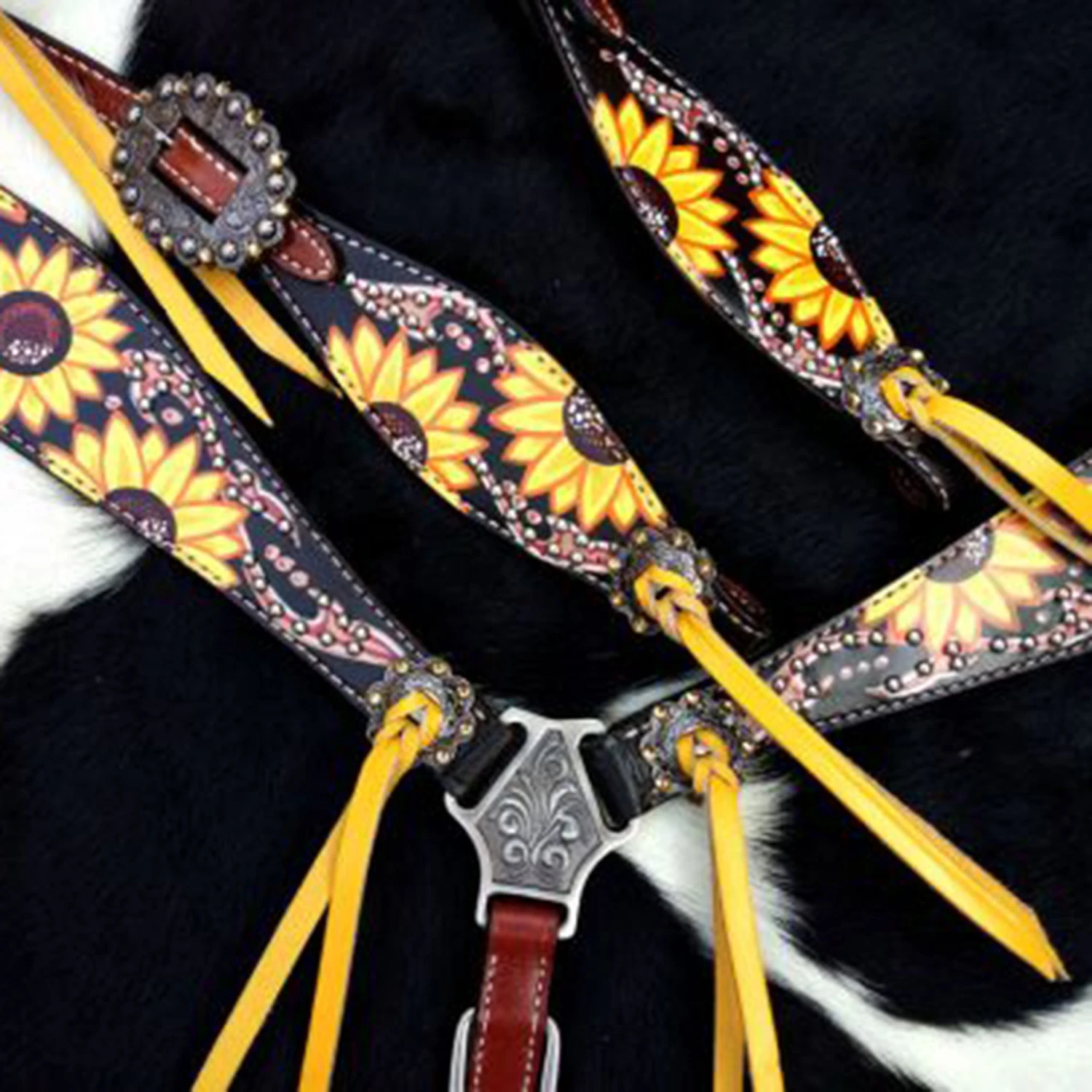 Sunflower Headstall And Breast Collar 4 Sunflower Headstall And Breast Collar - Image 2