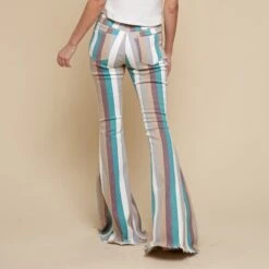 Turquoise Multi Striped Flare Jeans -Western Cowboy Equipment 16165503 7019aadd d663 4980 afed 30b2bfe46238