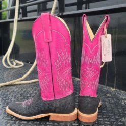 Anderson Bean Black/Pink Oiled Shark Boots -Western Cowboy Equipment 20220523 144009