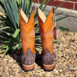 Anderson Bean Brown Washed Elephant Square Toe 9 Anderson Bean Brown Washed Elephant Square Toe -Western Cowboy Equipment 20221006 115053