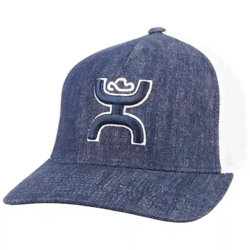 Hooey Mid Profile Denim/White Cap-Hooey Up Patch 3 Hooey Mid Profile Denim/White Cap-Hooey Up Patch