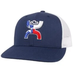 Hooey Mid Profile Texican Blue/White Cap-Flag Hooey Up Logo