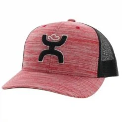 Hooey Mid Profile Red/White Muted Stripe/Black-Hooey Up Logo