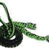 Showman Black And Lime Green Braided Nylon Barrel Reins -Western Cowboy Equipment 27109 2bklg