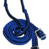 Showman Black And Blue Braided Nylon Barrel Reins -Western Cowboy Equipment 27109 2blubk
