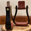Nettles Stirrups 2" Flatbottom Varnish -Western Cowboy Equipment 2 FV
