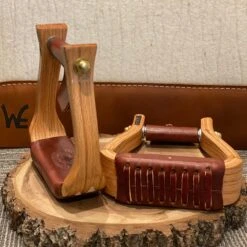 Nettles Stirrups 2" Halfbreed Varnish -Western Cowboy Equipment 2 HBV2copy