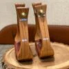 Nettles Stirrups 2" Halfbreed Varnish -Western Cowboy Equipment 2 HBV3copy
