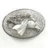 Blazin Roxx Adult Silver Horse Head Belt Buckle -Western Cowboy Equipment 37012