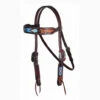 Professional's Choice Blue Beaded Aztec Browband 1 Professional's Choice Blue Beaded Aztec Browband -Western Cowboy Equipment 3P4008D