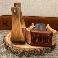 Nettles Stirrups 3" Flatbottom Varnish With Leveler -Western Cowboy Equipment 3 FV L1copy