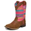 Blazin' Roxx Girl's Camilla Pink Serape Square Toe Boot -Western Cowboy Equipment 4449844
