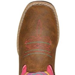 Blazin' Roxx Girl's Camilla Pink Serape Square Toe Boot -Western Cowboy Equipment 4449844 toe