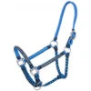 Braided Cord Halter With Crystal Accents - Turquoise/Black -Western Cowboy Equipment 50 5025 114