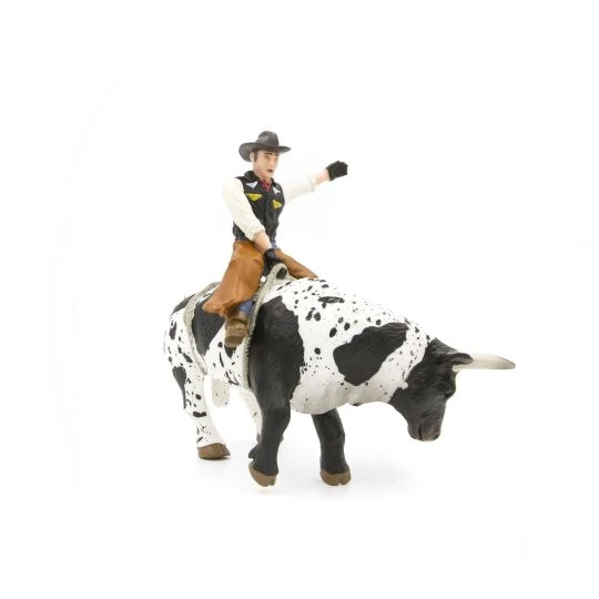 Little Buster Black & White Bucking Bull With Rider 4 Little Buster Black & White Bucking Bull With Rider - Image 2