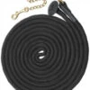 Tough-1 Rolled Cotton Lunge Line W/ Chain - Black -Western Cowboy Equipment 52 2030 2