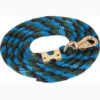 Mustang Black Green And Blue 9' Poly Lead Rope With Bull Snap -Western Cowboy Equipment 6001 DEB