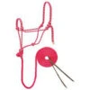 Weaver Leather Weaver Raspberry And Gray Reflective Rope Halter And Lead -Western Cowboy Equipment 61501 xxx 0122751 s