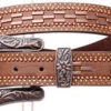 Women's Brown Rhinestone Metal Stud Belt -Western Cowboy Equipment 6165 brn