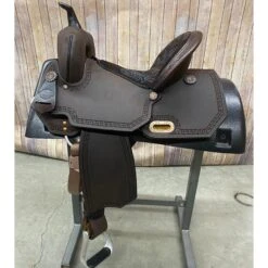 Circle Y Wide 14.5-Inch-Wide Lindale Chocolate Barrel Saddle