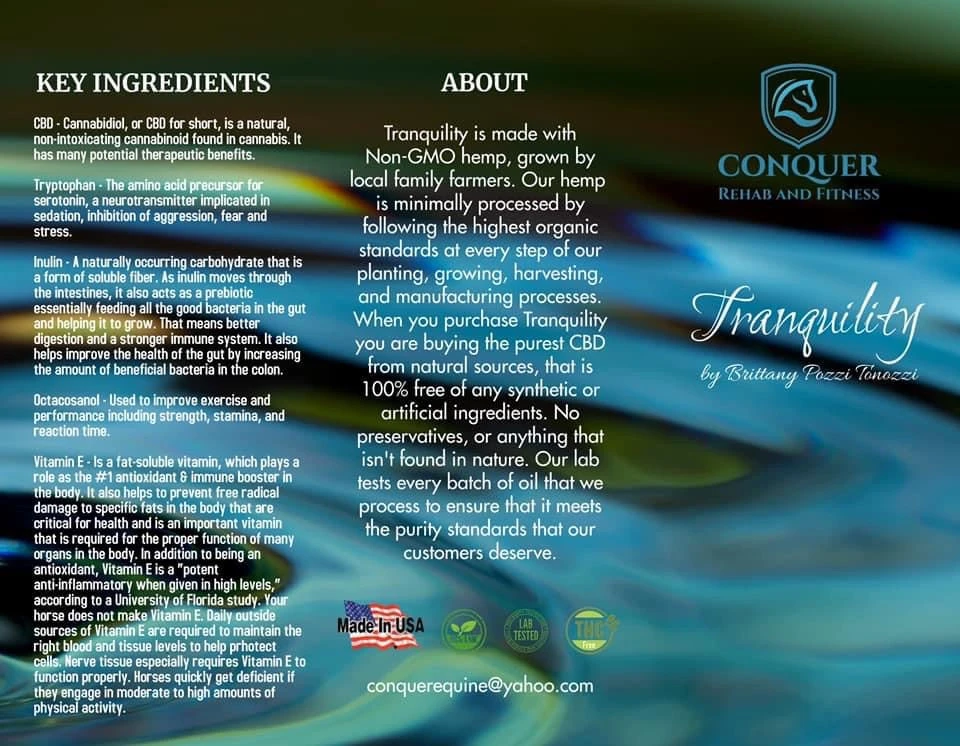 Conquer Equine Tranquility Paste 5 Conquer Equine Tranquility Paste - Image 3