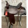 Circle Y Big Spring Easy Fit Saddle With Black Seat And Gold Hardware, 17" Seat -Western Cowboy Equipment 6862 1701 05