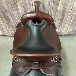 Circle Y Trail Saddle With Black Seat And Sliver Hardware, 16" Seat -Western Cowboy Equipment 6863 1601 05 2