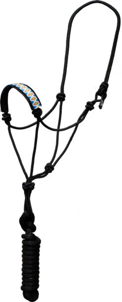 Mustang Aztec Pattern Rope Halter And Lead