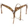 Showman Floral W/ Rawhide Flower Headstall And Breast Collar -Western Cowboy Equipment 8070