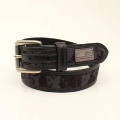 Ariat Men's Black Digital Camo USA Flag Belt