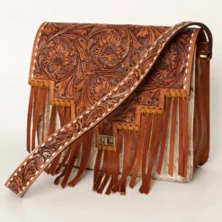 American Darling Conceal Carry Cowhide & Tooled Brief Case Tote -Western Cowboy Equipment ADBGI155 1