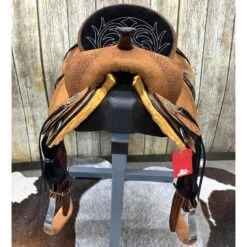 Circle Y 14 Inch Clover Leaf Barrel Saddle 9 Circle Y 14 Inch Clover Leaf Barrel Saddle -Western Cowboy Equipment Barrelfront