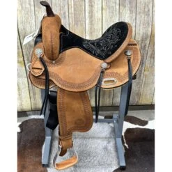 Circle Y 14 Inch Clover Leaf Barrel Saddle