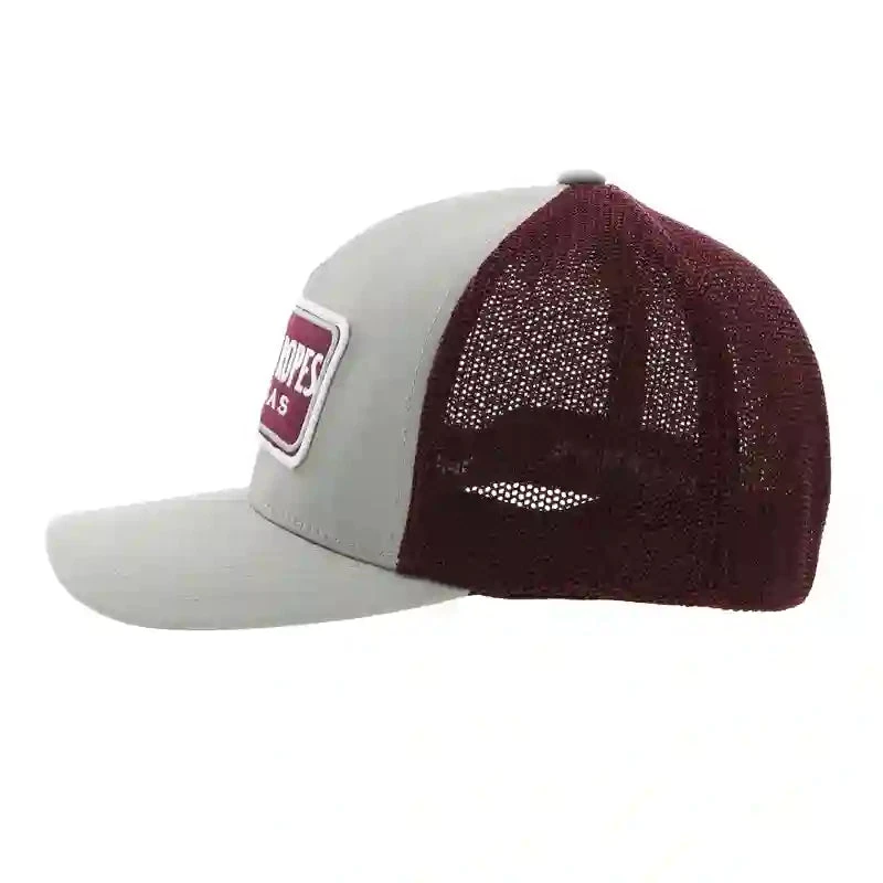 Hooey YOUTH Maroon/Grey Cap-Cactus Rope Patch 4 Hooey YOUTH Maroon/Grey Cap-Cactus Rope Patch - Image 2