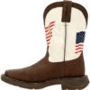 Durango Boots Brown/White Flag Square Toe -Western Cowboy Equipment DBT0234C instep 1200x1200 50d14a0c 0cff 4efc 9853 ebc4c34a44ce