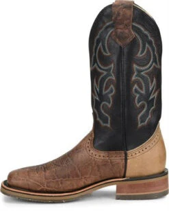 Double H Kenia Brown And Black Top Boot -Western Cowboy Equipment DH4644 autox400 Instep