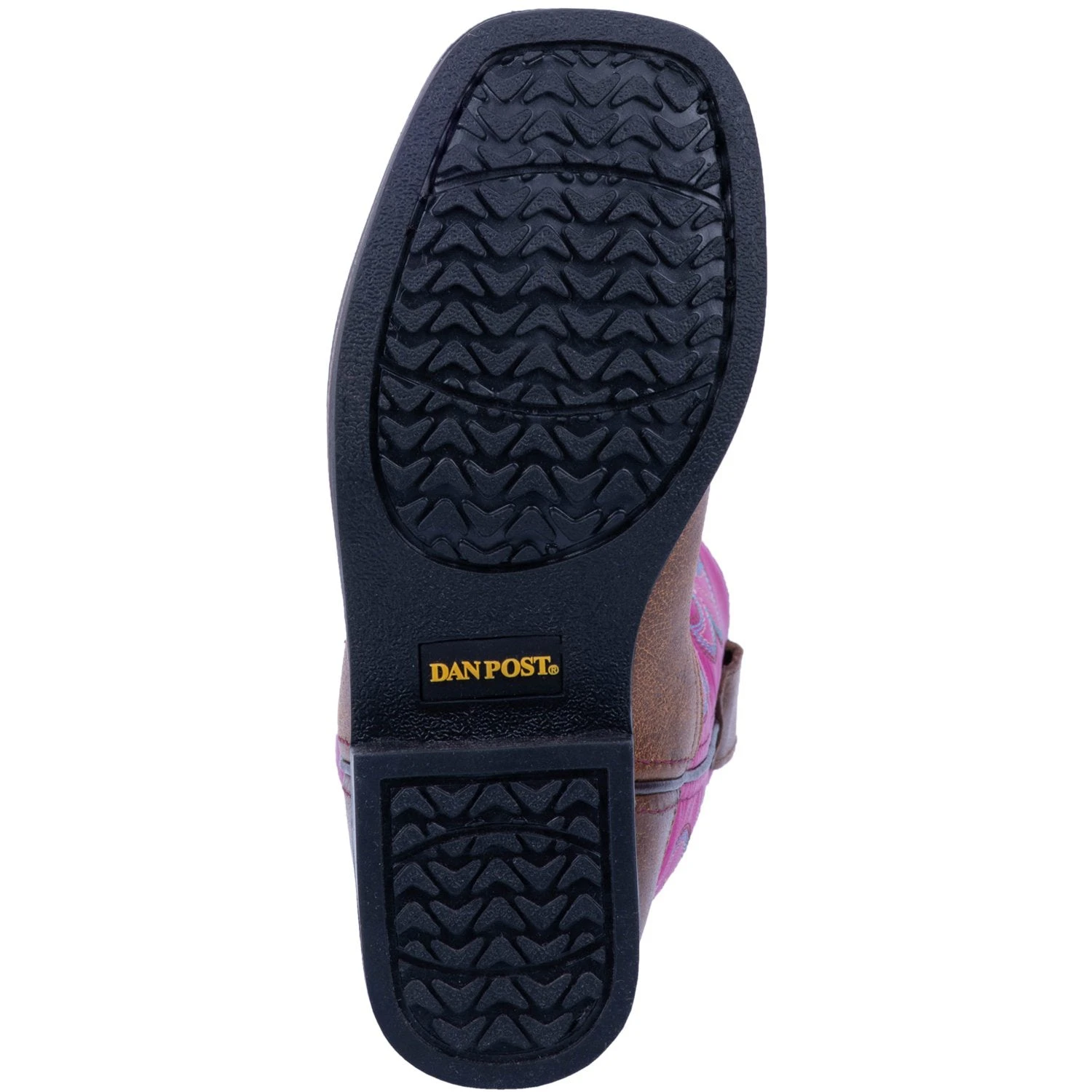 Dan Post Distressed Brown With Pink Square Toe 6 Dan Post Distressed Brown With Pink Square Toe - Image 4