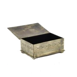 J. Alexander Silver Diamond Stamped Jewelry Box -Western Cowboy Equipment DSC 3291