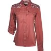 Ladies Hooey Sol Floral Long Sleeve Button Down -Western Cowboy Equipment HT1667OR